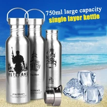 Stainless steel single layer sports cup outdoor portable water bottle super large capacity summer riding bicycle kettle Stainless steel single layer sports cup outdoor portable water bottle super large capacity summer riding bicycle kettle