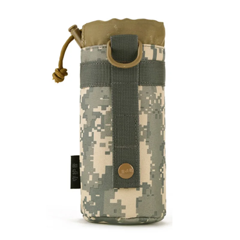 550 мл сумка для бутылки воды для тактической системы Molle сумки для чайника Карманный держатель армейская сумка для снаряжения Водонепроницаемая походная сумка XA597WA - Цвет: ACU Digital