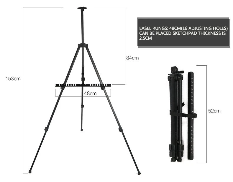 Мини маленький мольберт Черная Металлическая Витрина-стойка три штатив для мольберта складная рама ручной телескопические принадлежности для художественных эскизов