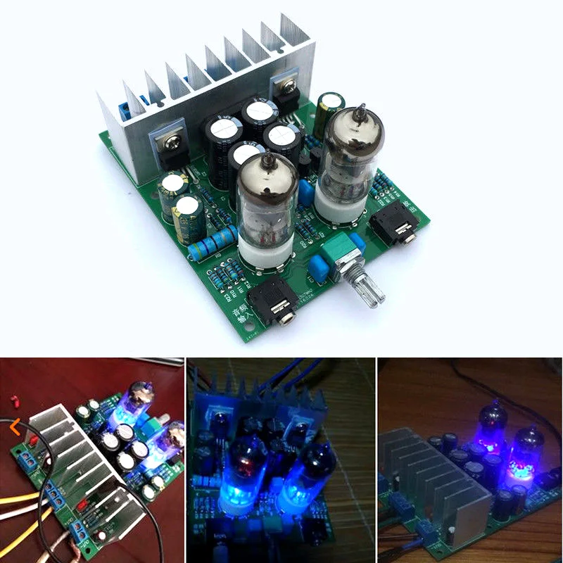 Lusya HIFI 6J1 tube amplifier audio board LM1875T power amplifier Board 30W preamp bile buffer DIY kits/finished