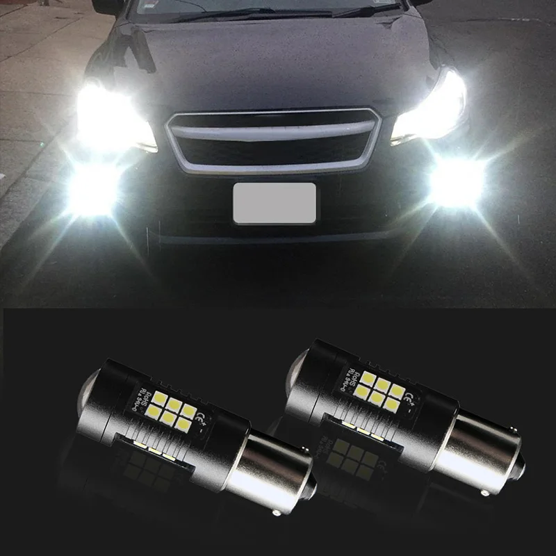 

2* 21W Car Brake Reverse Lights DC 10~30V LED 1156 BA15S 3030 21SMD White 1200LM