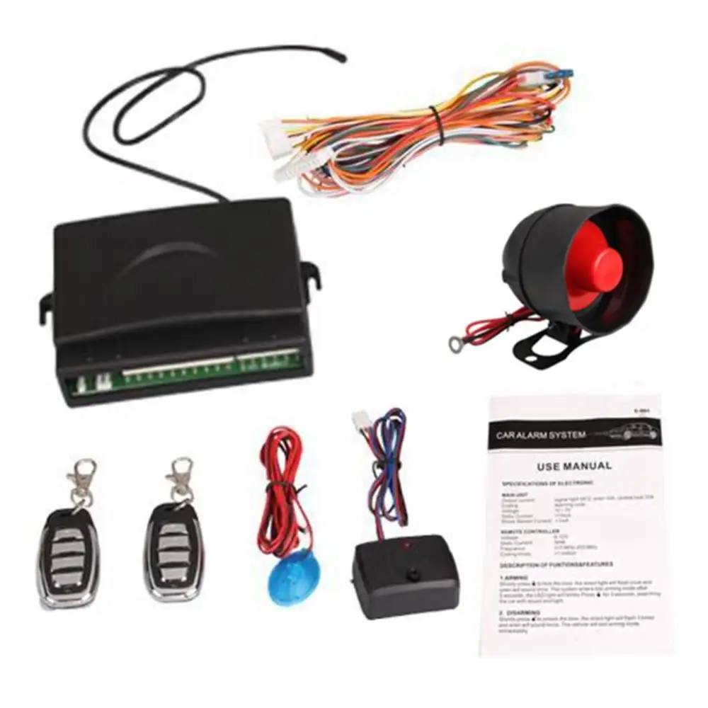 Likebuying 2016 Universal Car Alarm Security System Siren Keyless Entry System Kit Remote