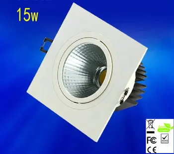 

4pcs/lot 15w Recessed Led Dimmable Square Downlight Cob Led Spot Light Decoration Ceiling Lamp Ac 110v 220v