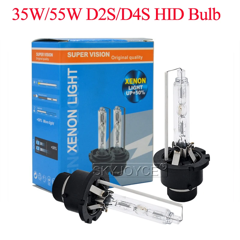 SKYJOYCE 12V 55W D2S HID Xenon Bulb D2S 4300K 5000K D2R D4R D4S 6000K 8000K 10000K Car Auto Headlight Kit 35W D2S D4S Xenon Bulb (18)
