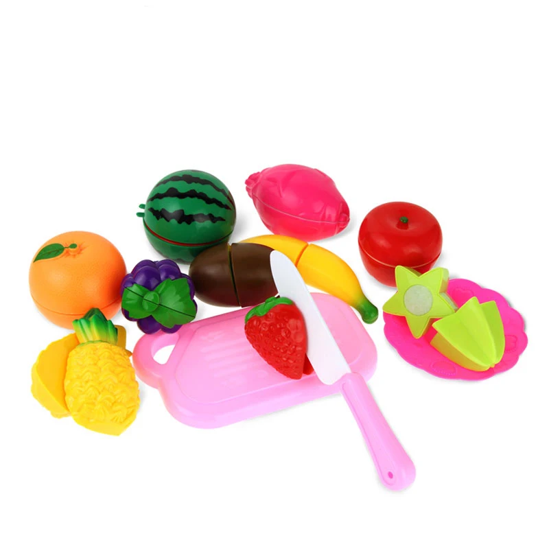 13 шт./лот дети ролевые игры дом игрушка резка фрукты пластик овощи еда Кухня Детские классические детские развивающие игрушки>