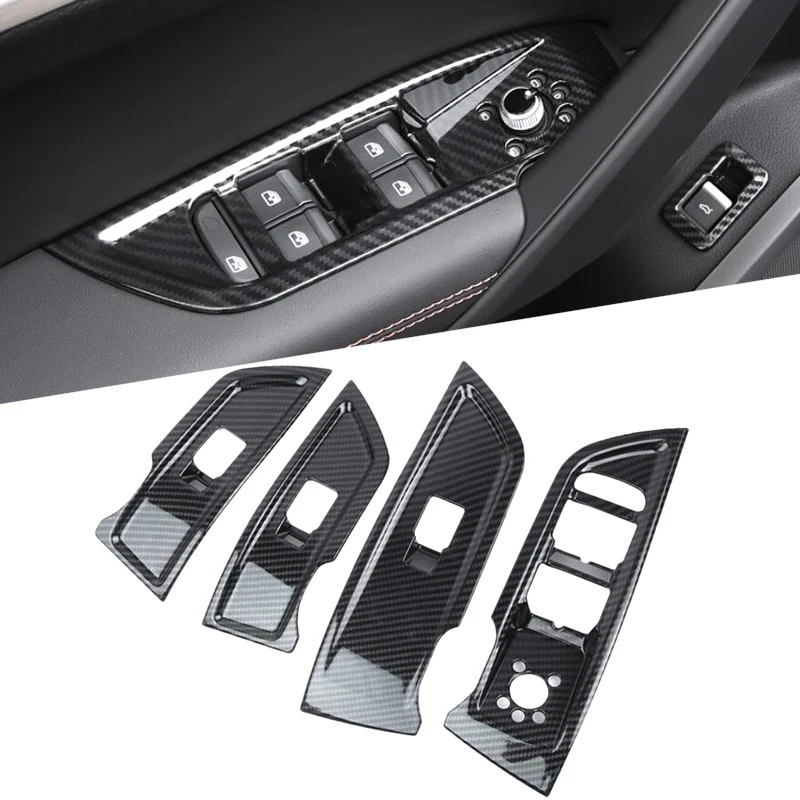 Matte ABS Interior Door Window Lift Regulator Cover Trim for Honda Accord 2018
