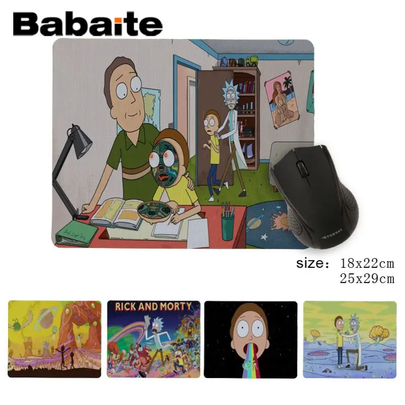 

Babaite New Designs Handsome Rick and Morty Office Mice Gamer Soft Mouse Pad DIY Design Pattern Game No Lockedge mousepad