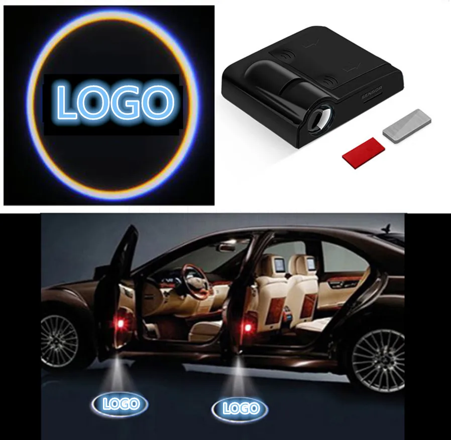 

1pcs Car Door Welcome Light LED Logo Laser Projector Wireless Ghost Shadow Light Lamp for VW For Ford BMW for Toyota
