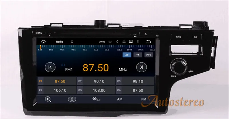 Top 9 inch Car CD DVD player Android7.1 Quad core Car GPS navigation for Honda Fit RHD 2014-2017 radio mirror link mp3 video player 9