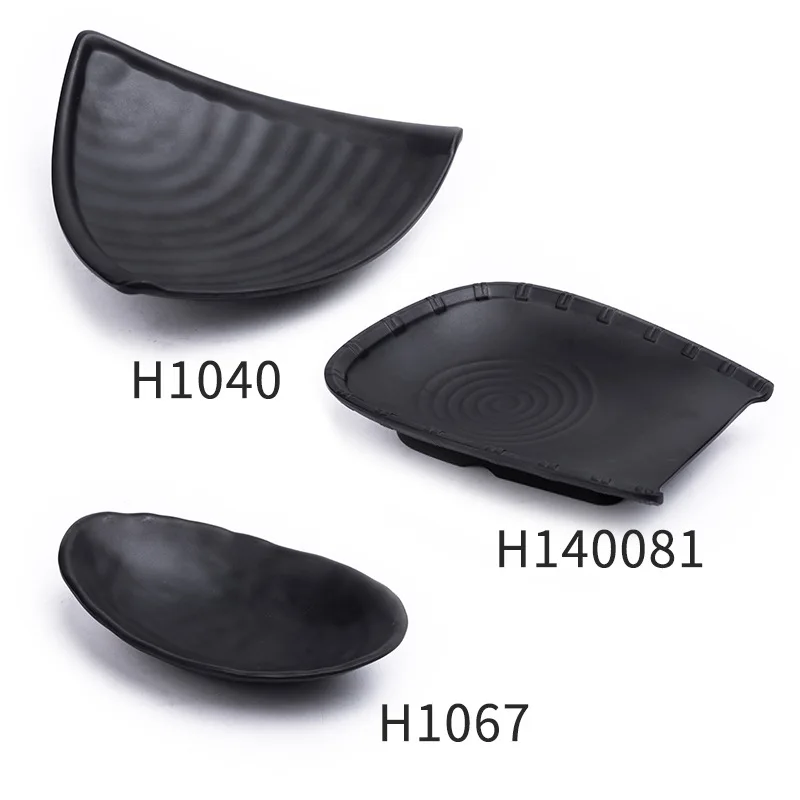 BalleenShiny меламиновая тарелка с черным инеем креативная посуда закуска суши