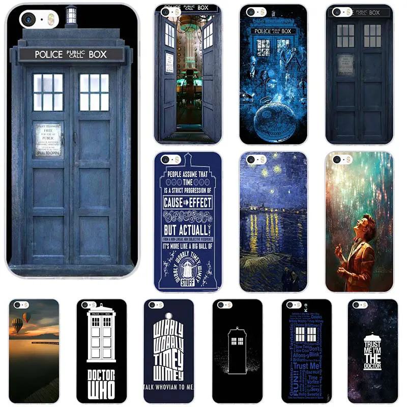 Soft Silicone TPU Mobile Phone Cases for iPhone 10 8 7 Plus 6 6S 5 5S SE 5C 4S Shell Bags Dr Doctor Who Police Call Box |