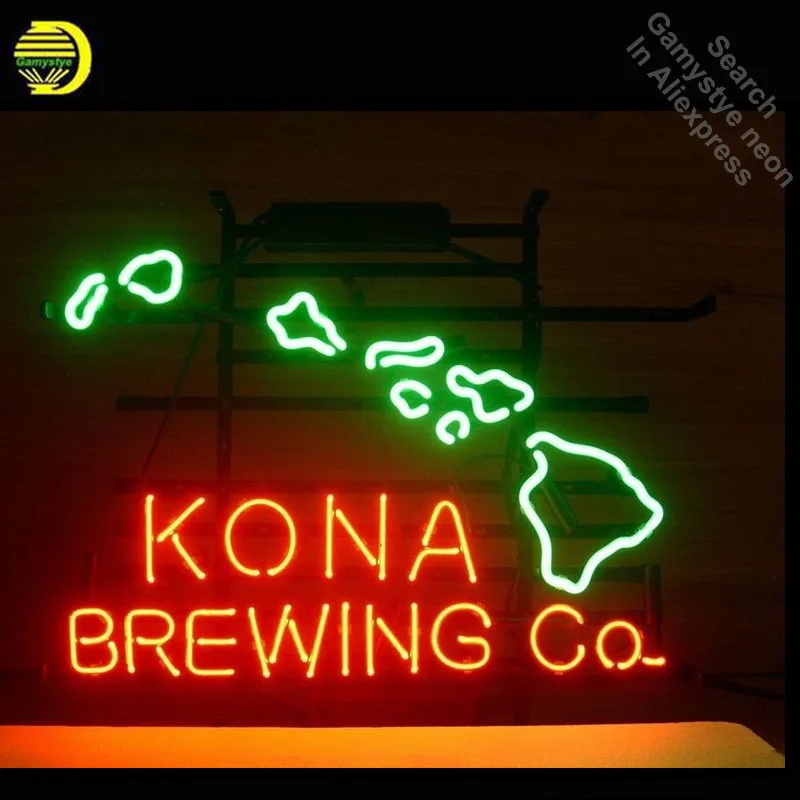 Неоновая вывеска для Kona пивоварения AArt неоновый сигнал лампы ручной работы настоящие стеклянные трубки Украшают окна фонарик гаражный знак пивной бар