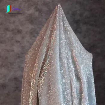 

Sparkling Encryption Silver Small Sequins Flash Piece Fabric Mesh Cloth Tablecloth Wedding Stage Performance Background A0013M