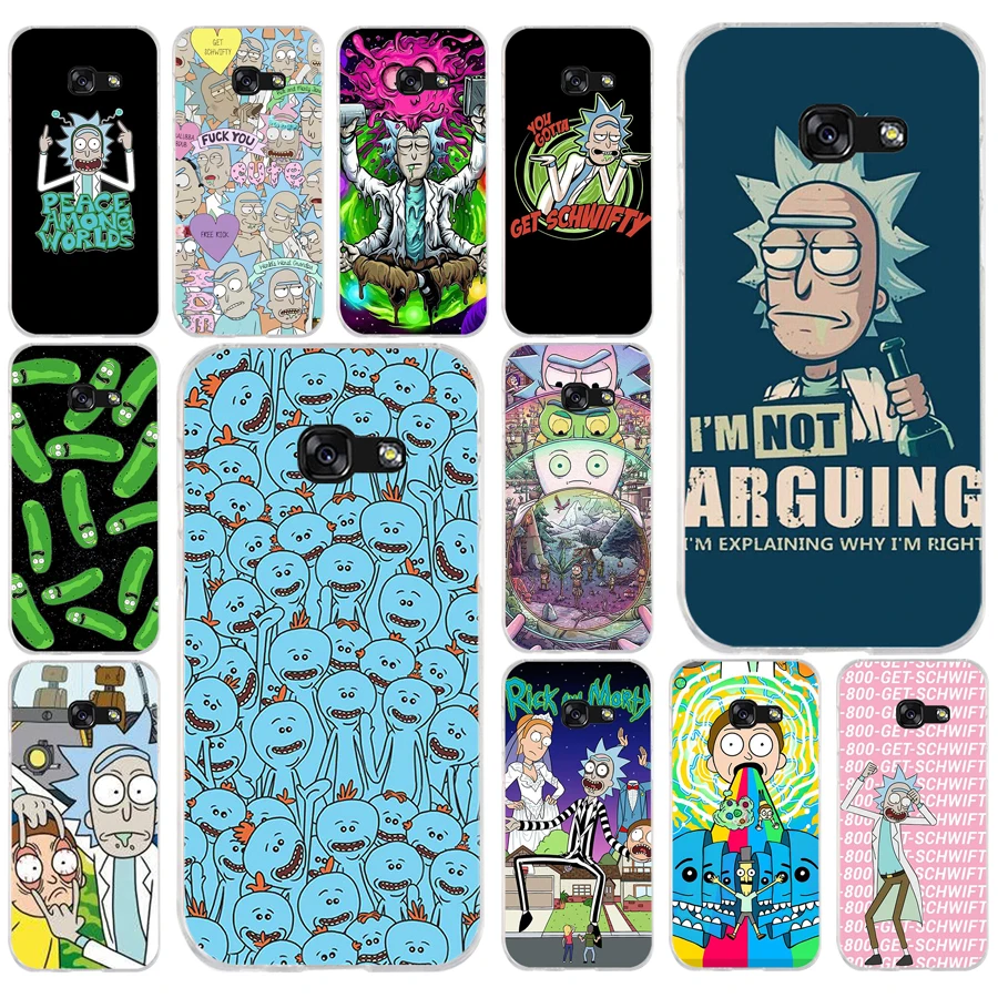 

284FG Rick And Morty Soft Silicone Tpu Cover phone Case for Samsung a3 2016 a5 2017 a6 plus a7 a8 2018 s6 7 8 9