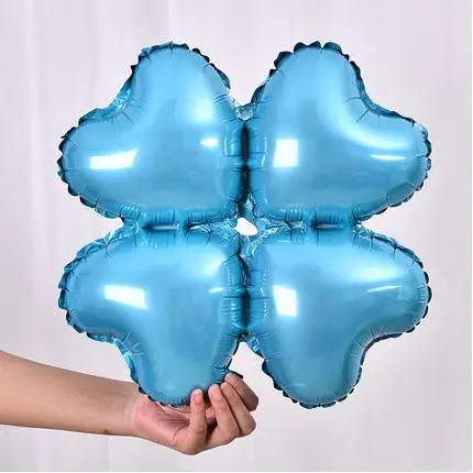 1 шт. 18 дюймов цветы из алюминиевой фольги Воздушные шары милые игрушки Свадебные сувениры и подарки для детей день рождения украшения гелиевые шары - Цвет: 1pc light blue