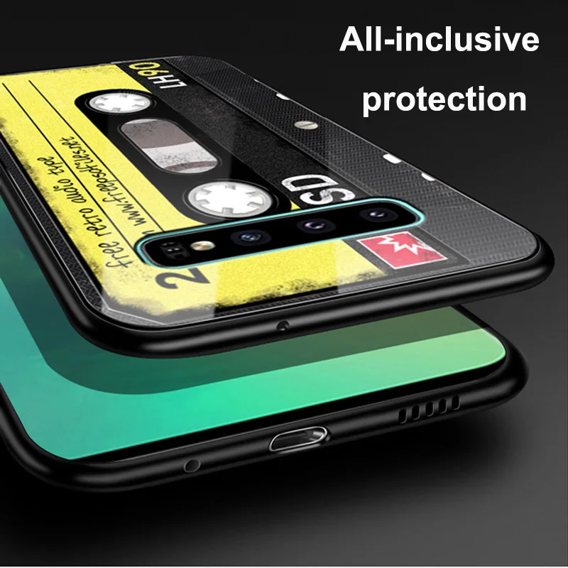 Закаленное Стекло чехол для samsung Galaxy S10 Чехол Мягкий силиконовый чехол жесткий чехол для samsung Galaxy S 10 G9730 случаях Coque shell