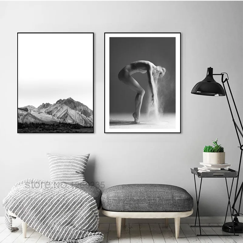Abstract Mountain Modern Posters Cuadros Wall Art Canvas Painting Nordic Poster Picture Pictures For Living Room Unframed | Дом и сад