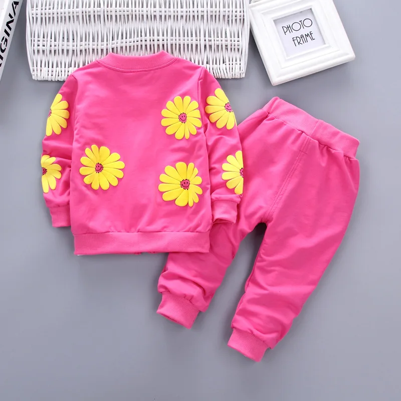 BibiCola baby girls clothing set  children tracksuits for girls kids casual sport suits spring autumn girls clothing set 
