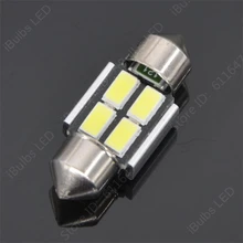100 шт. высококачественные, для гирлянды 31 мм 5630 4 SMD Светодиодная лампа с can-шиной ошибок Купол лампы Авто Подсветка салона лампочки для чтения