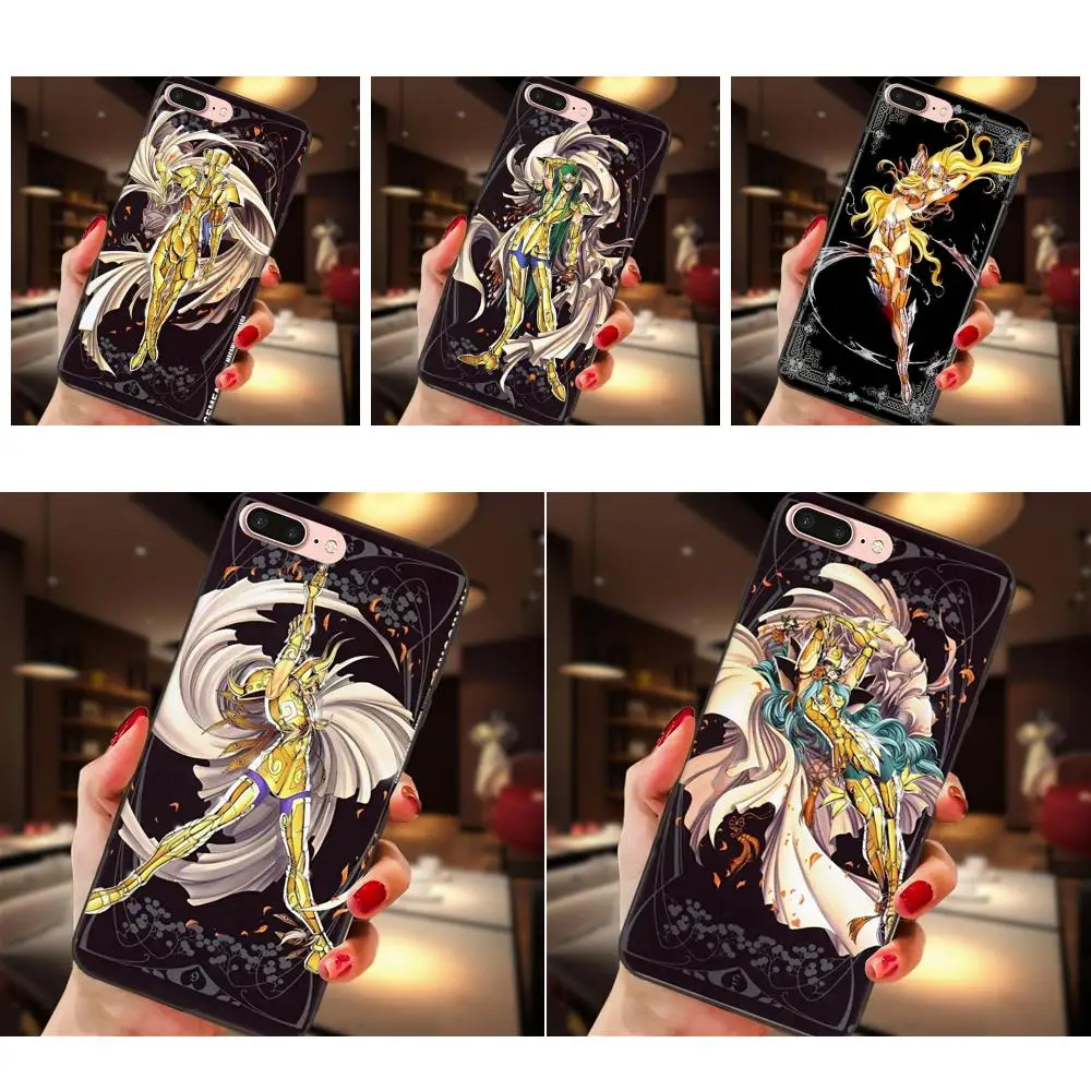

Cartoon Gold Saint Seiya Poster TPU Phone Cover Case Capa For Huawei Honor Enjoy Mate Note 6s 8 9 10 20 Lite Play Pro P smart