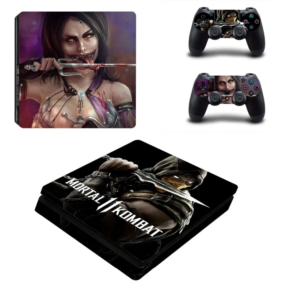Стикер Mortal Kombat PS4 Slim Skin наклейка для консоли PlayStation 4 и контроллера Виниловая