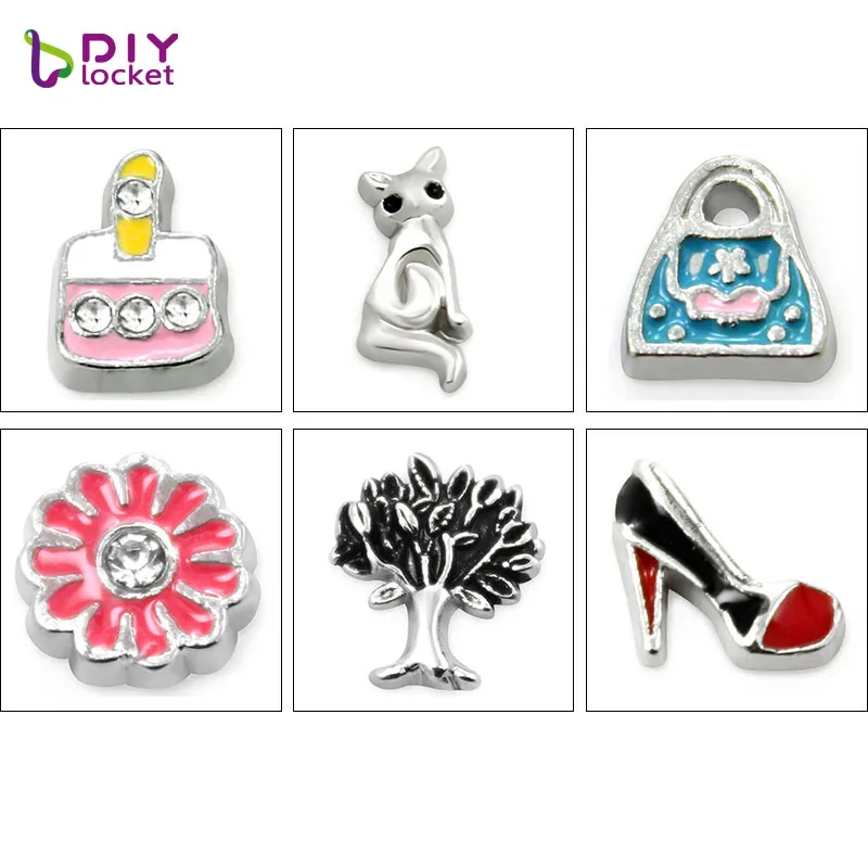

10pcs/lot Mix Style Mini Floating Photo Charms Floating Charms For Glass Locket LSFC511-609