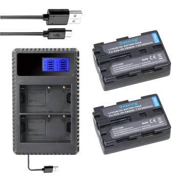 

2PCS NP-FM500H NP FM500H Battery bateria + LED Universal USB Dual Charger for Sony SONY A57 A65 A77 A450 A560 A580 A900 A58