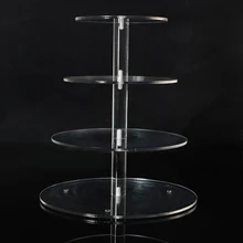 Montieren und Demontieren Runde Acryl 3 & 4 Tier Cupcake Tortenständer Für Geburtstag Hochzeit Kuchen Shop Startseite Freies verschiffen