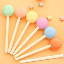 10 шт./лот, милые гелевые ручки 0,35 мм, черные чернильные ручки, школьные принадлежности, офисные принадлежности, модные праздничные подарки, канцелярские принадлежности