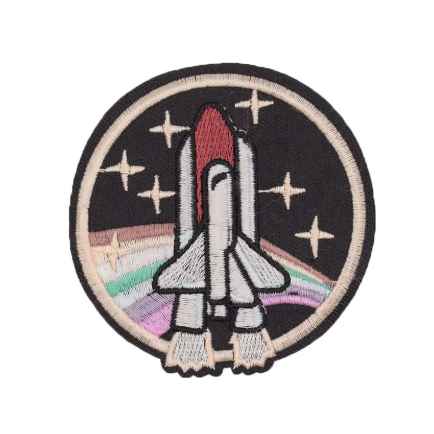 

2018 Parches Stickers Shuttle Mission Astronaut Patch Center Uniform Clothing Jacket Shirt Rocket Spacecraft Aeronautical Decal