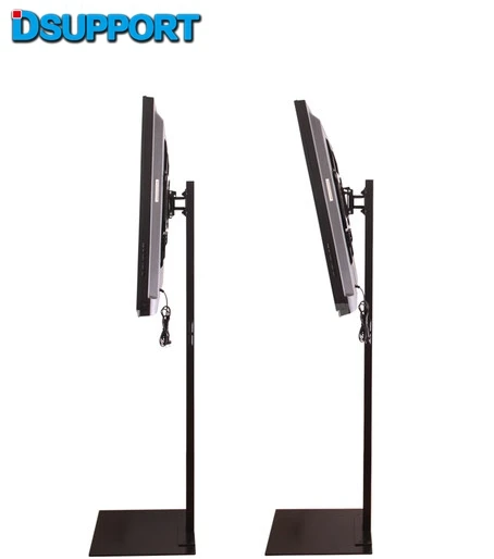 

32-70 inch LCD LED Plasma Monitor TV Mount Floor Stand Tilt Swivel AD Display Wire Management Height Ajustable