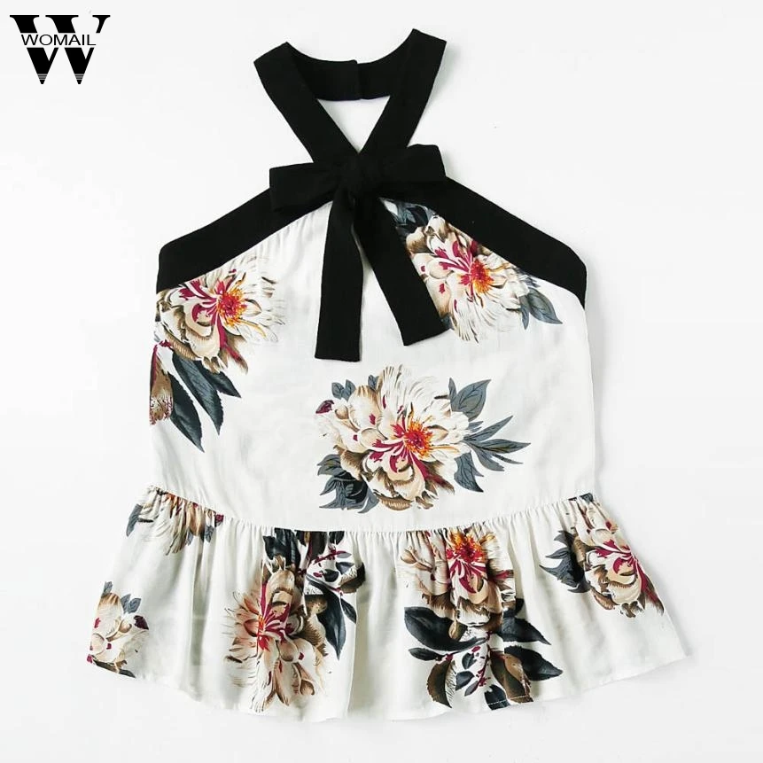 

CharmDemon top tank womens Women Floral Casual Sleeveless Top Vest Tank Shirt Blouse Cami Top summer clothes women