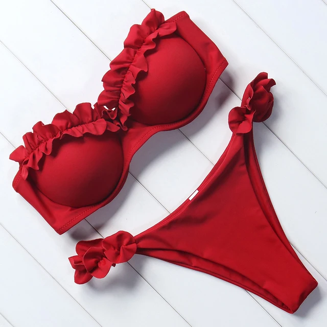 Special Price Sexy Push Up Swimsuit Ruffled Bikini 2018 Women Bandage Swimwear Off Shoulder Bikini Set Brazilian Swim Bathing Suit Beach Wear Special Price Sexy Push Up Swimsuit Ruffled Bikini 2018 Women Bandage Swimwear Off Shoulder Bikini Set Brazilian Swim Bathing Suit Beach Wear