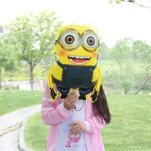 2015 new 20pcs lot double eyes despicable me Minions balloons with stick and cup for party