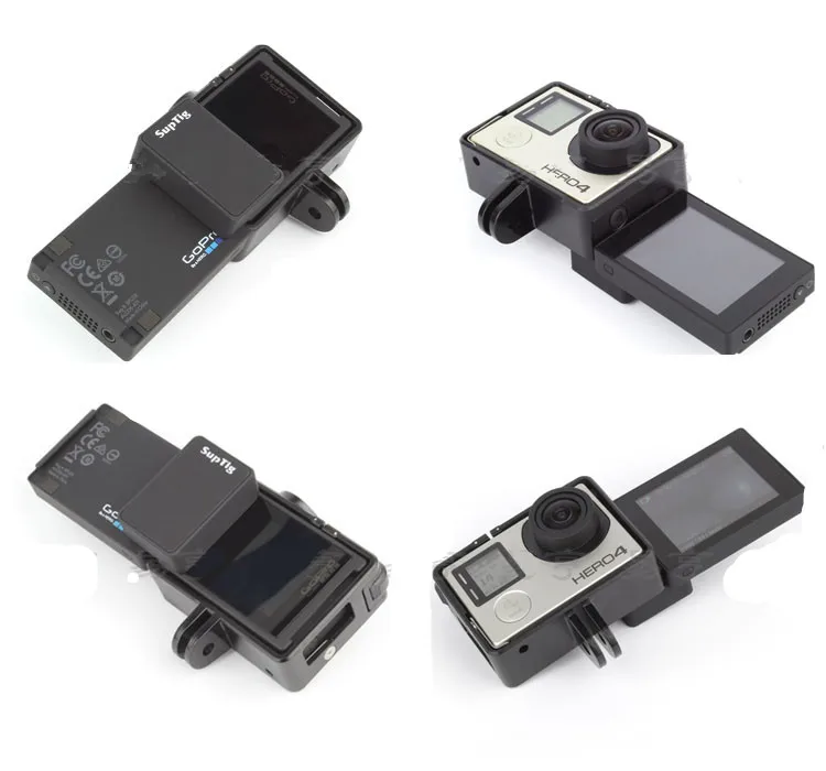 GoPro-Camera-Accessories-Selfie-LCD-Converter-Box-Border-Frame-LCD-screen-BacPac-display-Back-Door-Case