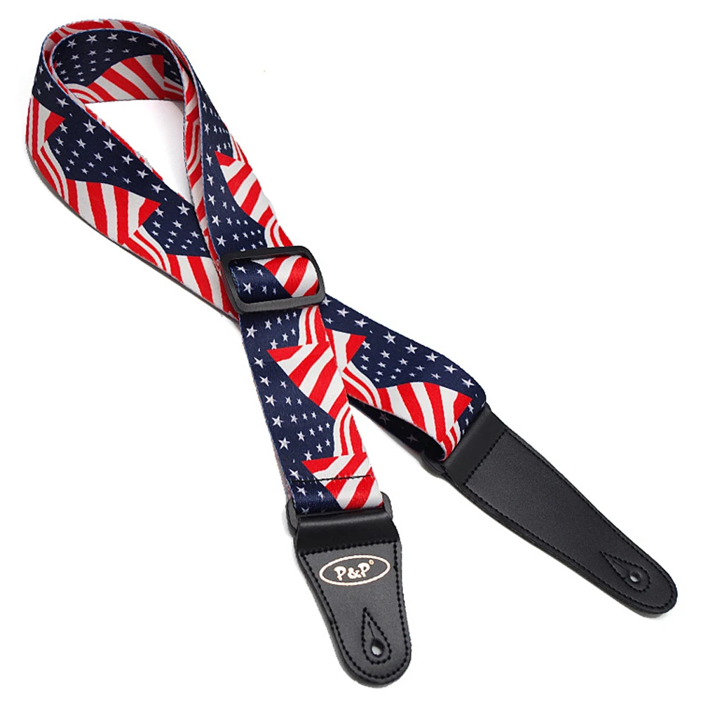 USA Flag Pattern Guitar Strap Electric Guitar Acoustic Guitar Folk