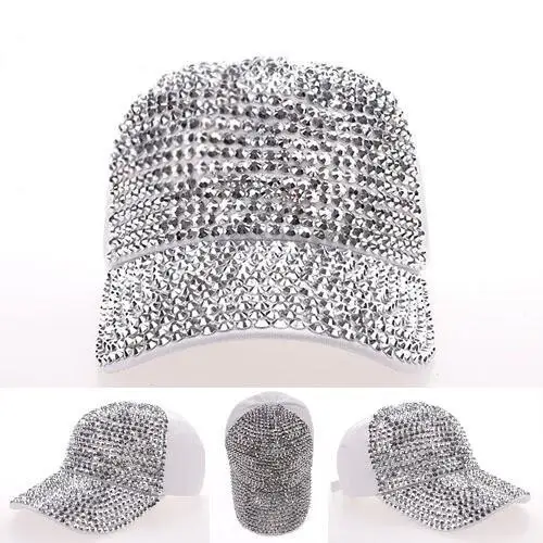 

Hip Hop Rhinestone Drill pearls Full eaves jean baseball cap travel sun visor ladies women hat snapback peaked cap