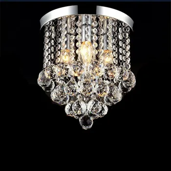 

Modern Fashion Popular K9 Crystal Led E14 Ceiling Light For Aisle Entrance Living Room Bedroom Dia 15/20/25/30cm AC 80-265V 1281