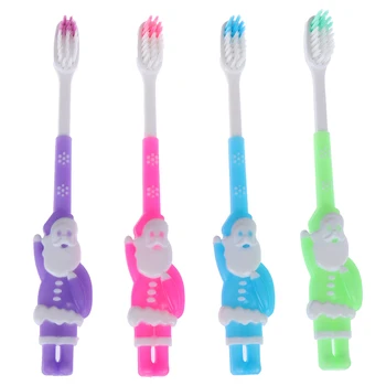

Cartoon Santa Claus Handle Children Toothbrushes Super Cute Animals Handle Soft Hair Children Toothbrush