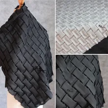 80 см* 60 см ручной работы шифон Дизайн трехмерная текстура ткань драпировка давление плетение геометрический Трансформат DIY ткань
