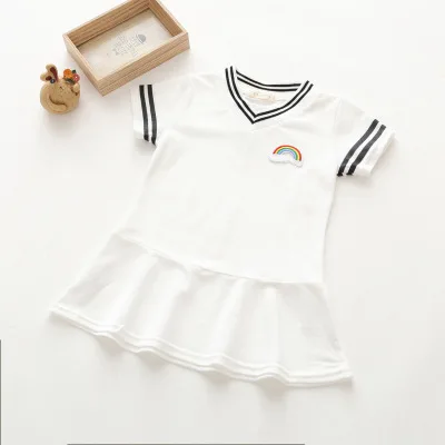 Z04-White- Летнее платье для девочек; Новинка г.; детская одежда; платья без рукавов для девочек; детское платье принцессы средней длины - Цвет: Z04-White-