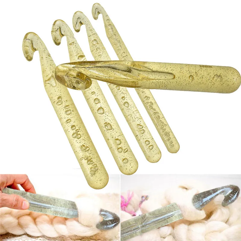 

1 Piece Huge Size Crochet Hook 12mm 15mm 18mm 20mm 25mm Yarn Weave Knitting Hooks Needles for Rag Rugs Shawl Weave Craft Tools