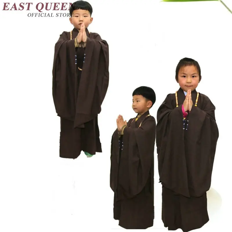 Buddhist monk robes for kids shaolin monk clothing for children shaolin robes child buddhist costume boys girls AA968