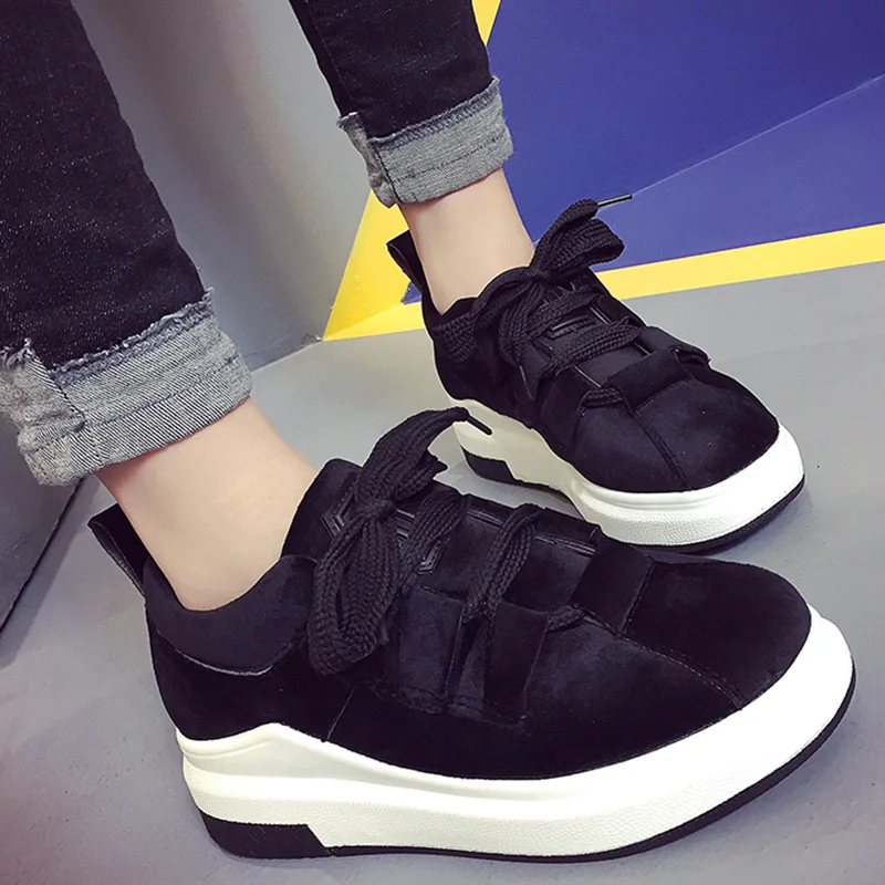 

AD AcolorDay 2017 Fashion Women Casual Shoes New Arrival Spring Lace Up School Slipony Women Sweet Elegant Black Women Shoes