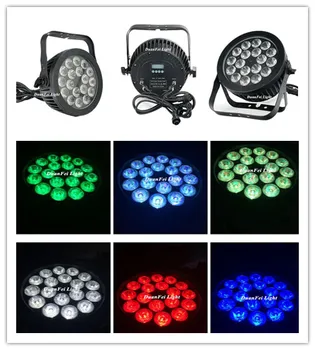 

2pcs/lot led par rgbw 18x10w led flat par outdoor par can IP65 light par led