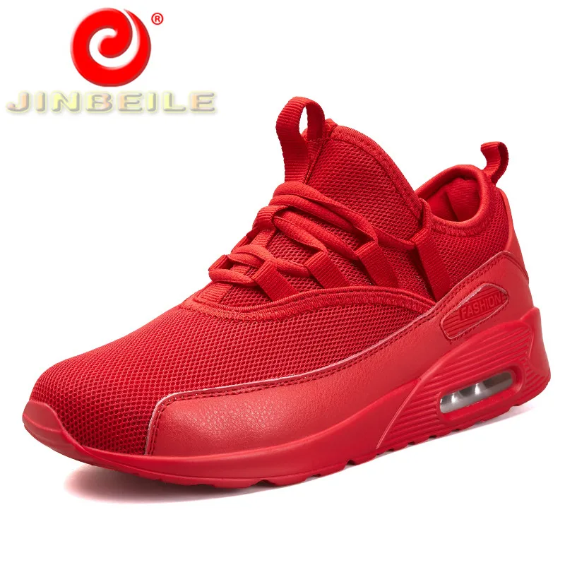 

JINBEILE 100% Breathable Unisex Running Sneakers Men & Women Solid Air Sole Sport Shoes Men Cushioning Women Shoes 4 Colors