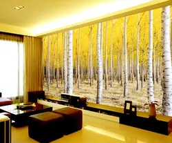 На заказ фотообои природы, Берёзовый лес пейзажи для гостиной спальня ТВ стены натуральные материалы papel де parede