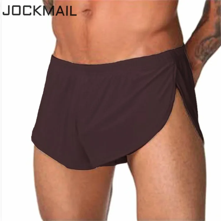 Трусы боксеры JOCKMAIL мужские однотонные шелковые шорты пикантное нижнее белье 4
