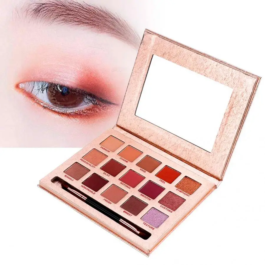 Glitter Eye Shadow 15 Colors Long lasting Waterproof Glitter Matte Eye Shadow Palette Powder Makeup