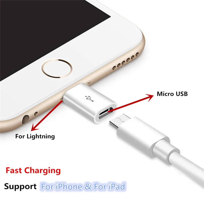 200 шт/партия OTG адаптер для Lightning штекер для Micro USB женское зарядное устройство для iPhone XS Max XR X 8 7 6 Plus Быстрая зарядка конвертер